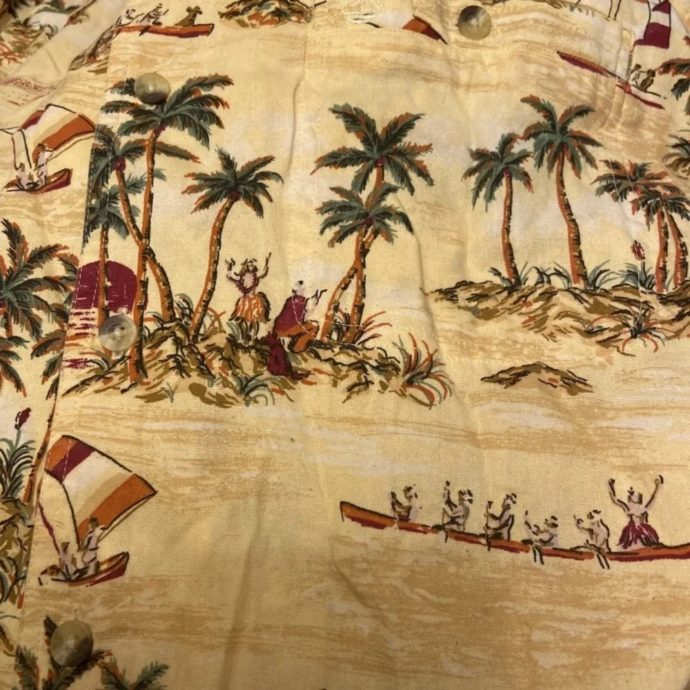 Timberland Logo Men Performance Hawaiian Button Down Short Sleeves Collar Shirt - Picture 10 of 11